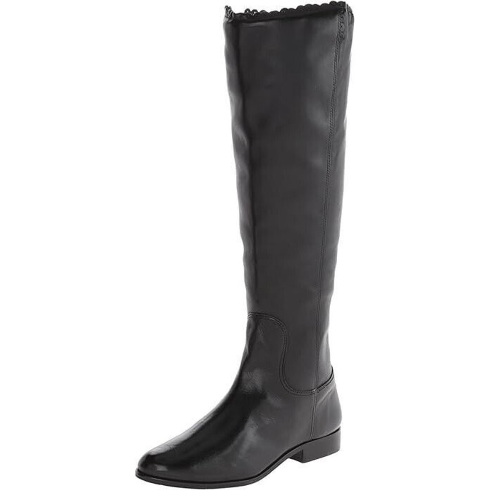 Jack Rogers Lisbeth Women Black Knee Leather Boots WIDE CALF US 11 EU 41.5 - Picture 2 of 11